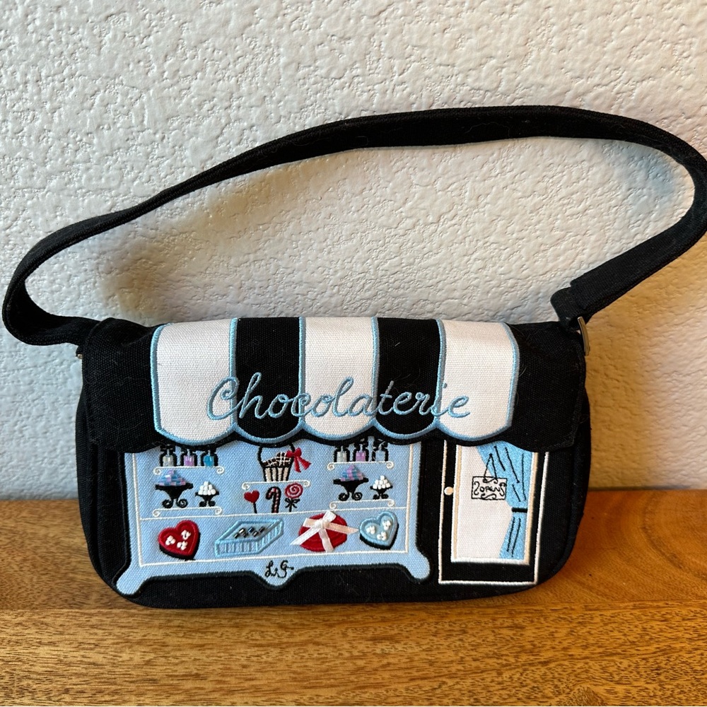 Lulu Guinness Vintage Embroidered Chocolatier Handbag